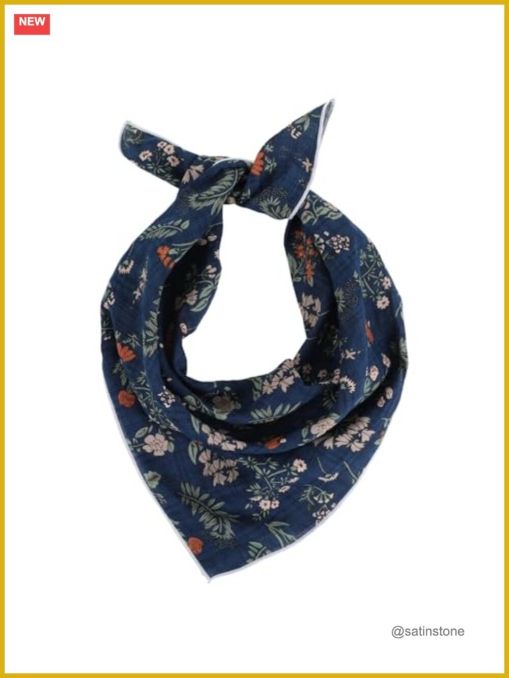 Floral Bandana Cotton Blend Neckerchief Scarf Headband Hair Accessory
